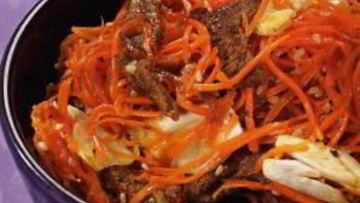 Рецепт Корейской моркови с мясом