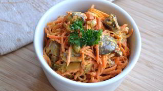 Рецепт Корейской морковки с печенью