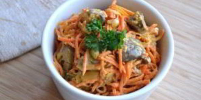 Рецепт корейской морковки с печенью