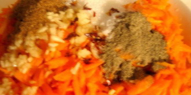 Рецепт моркови по-корейски с луком