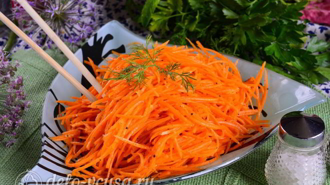 Рецепт моркови по-корейски с приправой