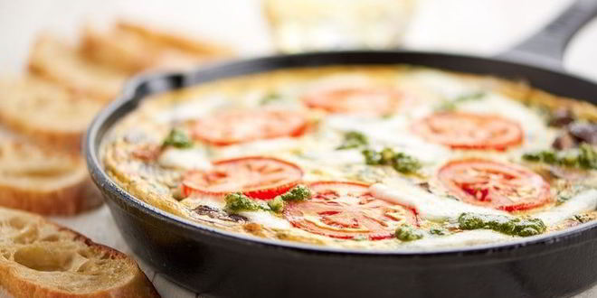 Рецепт Фриттаты с грибами и шпинатом