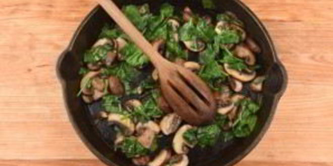 Рецепт фриттаты с грибами и шпинатом