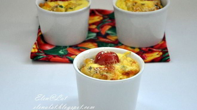 Рецепт фриттаты с макаронами и болгарским перцем