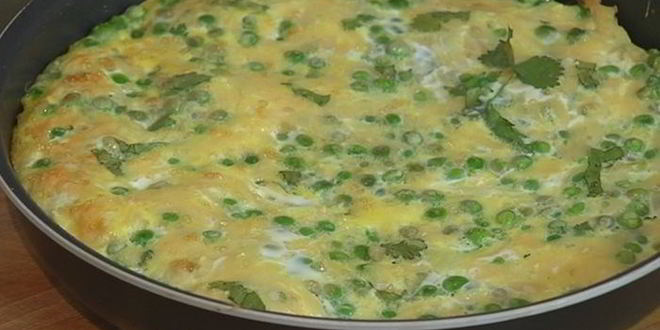 Рецепт фриттаты с зеленым горошком и картофелем