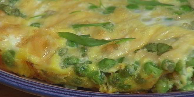 Рецепт фриттаты с зеленым горошком и картофелем