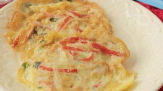 Рецепт Мини-омлетов с крабовыми палочками