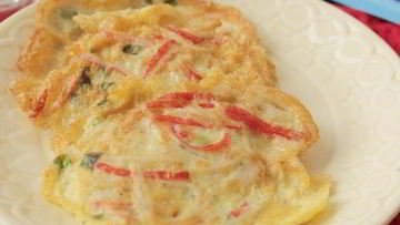 Рецепт Мини-омлетов с крабовыми палочками
