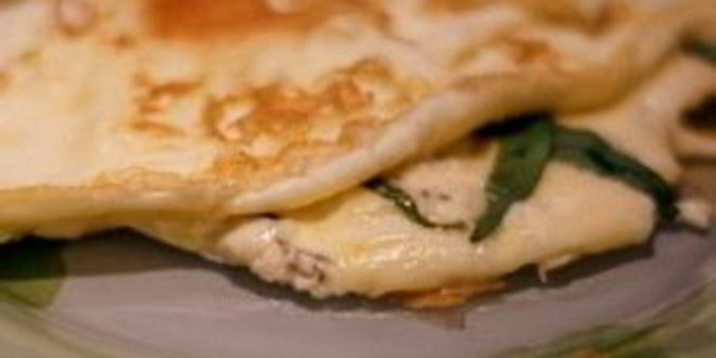 Рецепт омлета с голубым сыром