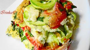 Рецепт Омлета с кабачками и помидорами