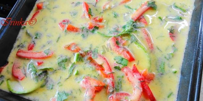 Рецепт омлета с кабачками и помидорами