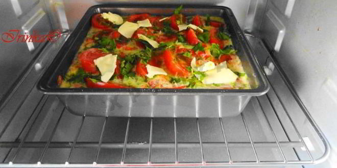 Рецепт омлета с кабачками и помидорами