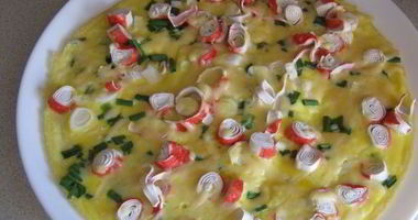 Рецепт Омлета с крабовыми палочками