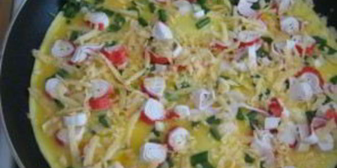 Рецепт омлета с крабовыми палочками