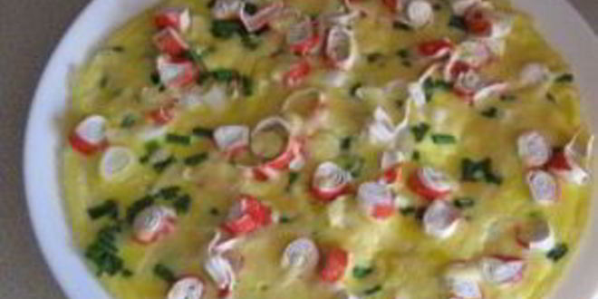 Рецепт омлета с крабовыми палочками