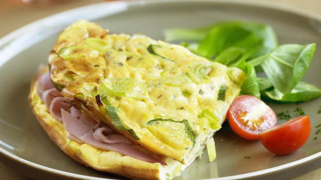 Рецепт омлета с мукой