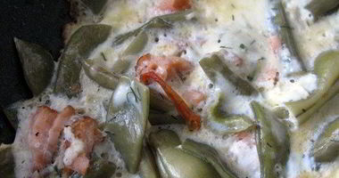 Рецепт Омлета с овощами и рыбой