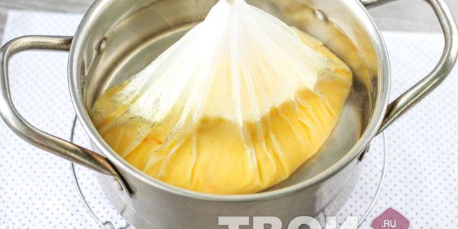 Рецепт омлета в пакете