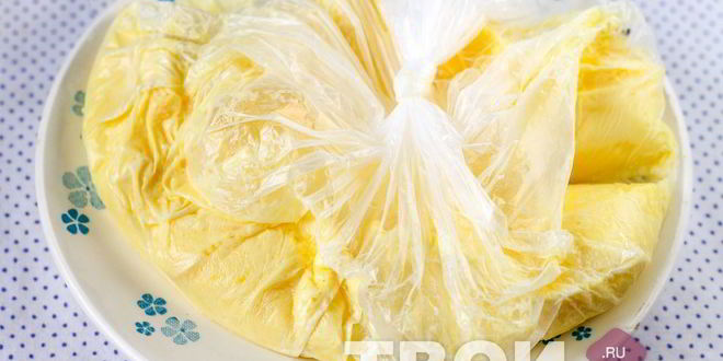Рецепт омлета в пакете