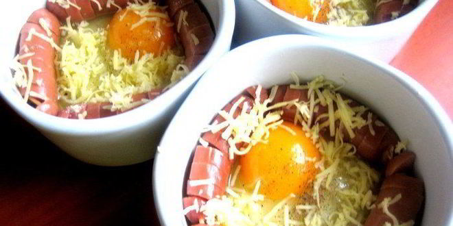 Рецепт омлетного цветочка под сыром джюгас