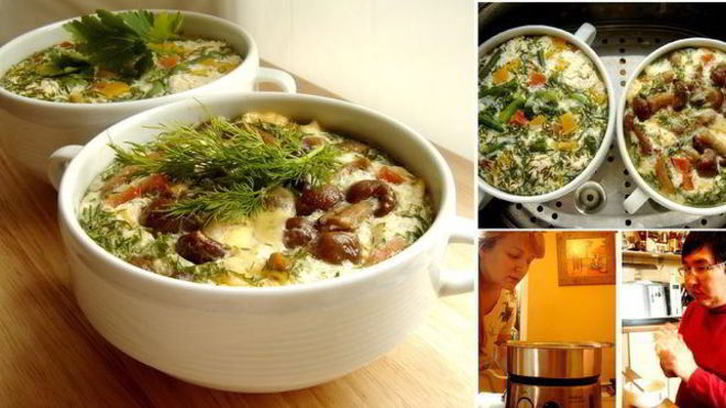 Рецепт паровых омлетов