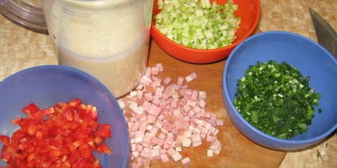 Рецепт трехслойного омлета