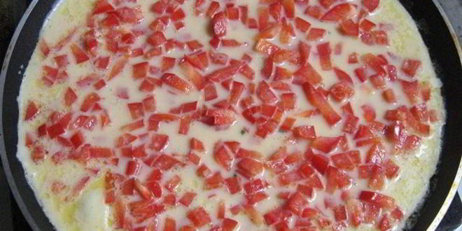 Рецепт трехслойного омлета