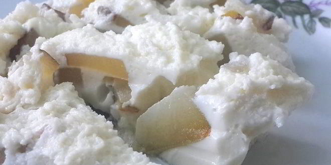 Рецепт Вареного омлета с грушей Нежные вершины