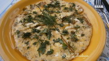 Рецепт Вкусного завтрака — омлета с творогом