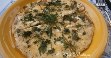 Рецепт Вкусного завтрака — омлета с творогом