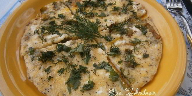 Рецепт Вкусного завтрака — омлета с творогом