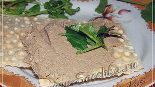 Рецепт Паштета из куриной печени с сыром