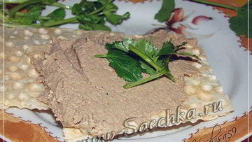 Рецепт Паштета из куриной печени с сыром