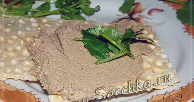 Рецепт Паштета из куриной печени с сыром