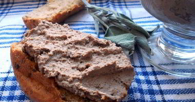 Рецепт Паштета из печени, белого вина и шалфея