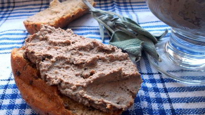 Рецепт паштета из печени, белого вина и шалфея