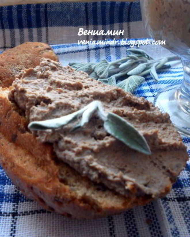 Рецепт паштета из печени, белого вина и шалфея