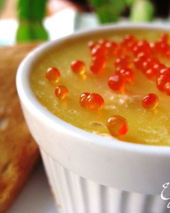 Рецепт паштета из семги с красной икрой и вином