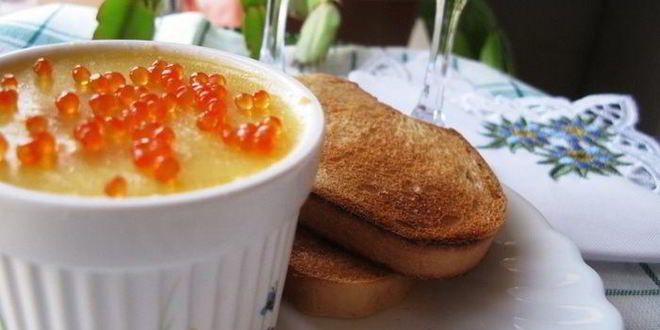 Рецепт паштета из семги с красной икрой и вином