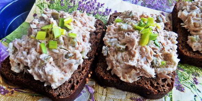 Рецепт паштета из тунца с яблоком и рисом