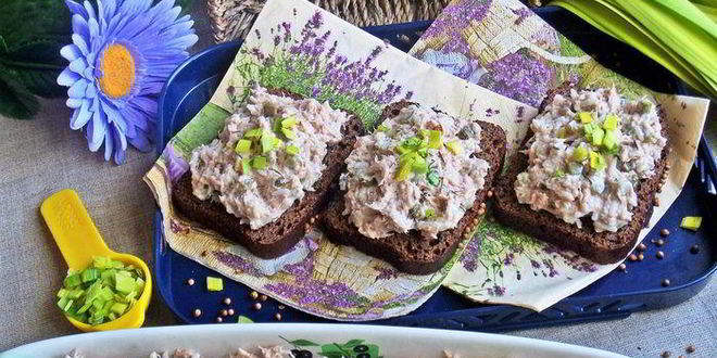 Рецепт паштета из тунца с яблоком и рисом