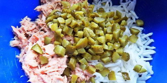 Рецепт паштета из тунца с яблоком и рисом