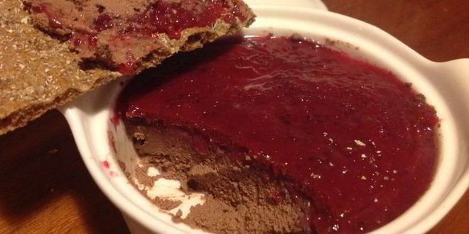 Рецепт печеночного паштета с клюквенно-мятным желе