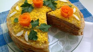 Рецепт Блинно-печеночного торт