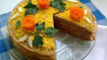 Рецепт Блинно-печеночного торт