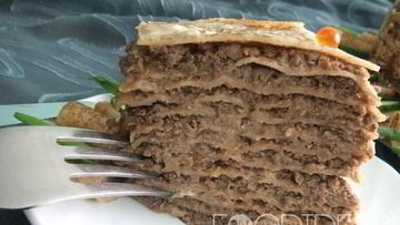 Рецепт Блинного торта с печенью