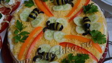 Рецепт Печеночного торта Пчелка