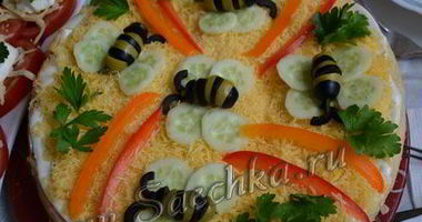 Рецепт Печеночного торта Пчелка