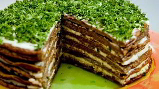 Рецепт Печеночного торта с морковью и луком