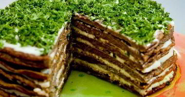 Рецепт Печеночного торта с морковью и луком